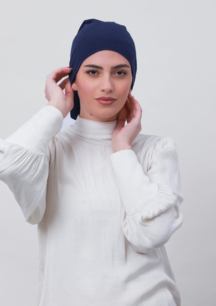 Captain Blue-Plain Mosaic Butti Chiffon - BOKITTA Hijab