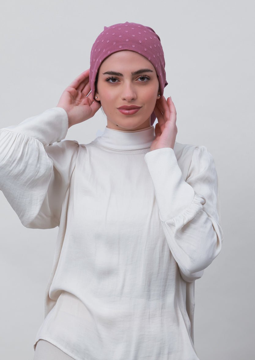 Wistful Mauve-Plain Mosaic Butti Chiffon - BOKITTA Hijab