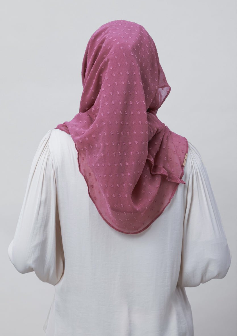 Wistful Mauve-Plain Mosaic Butti Chiffon - BOKITTA Hijab