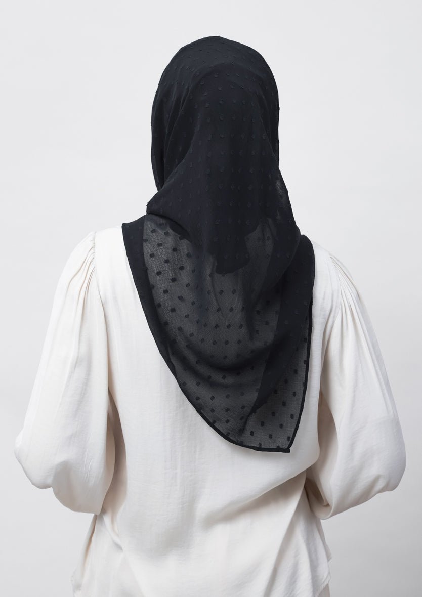 Granite-Plain Mosaic Butti Chiffon - BOKITTA Hijab #style_carre
