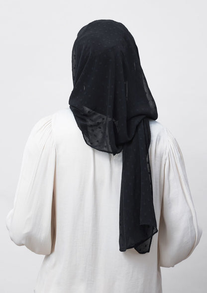 Granite-Plain Mosaic Butti Chiffon - BOKITTA Hijab #style_vogue