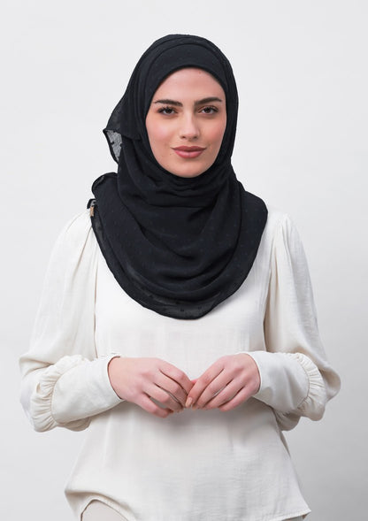 Granite-Plain Mosaic Butti Chiffon - BOKITTA Hijab #style_voila