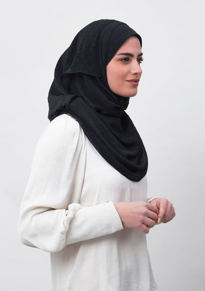 Granite-Plain Mosaic Butti Chiffon - BOKITTA Hijab #style_voila-maxi