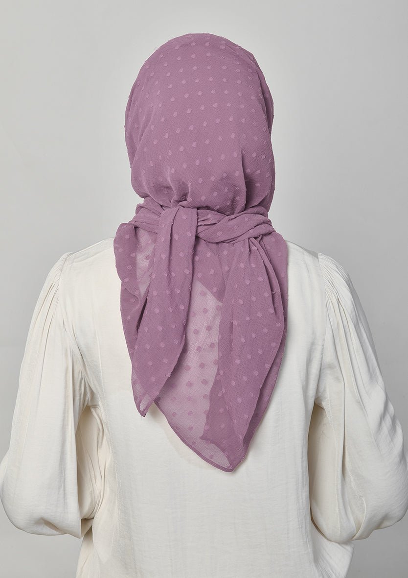 Vintage Purple-Plain Mosaic Butti Chiffon - BOKITTA Hijab