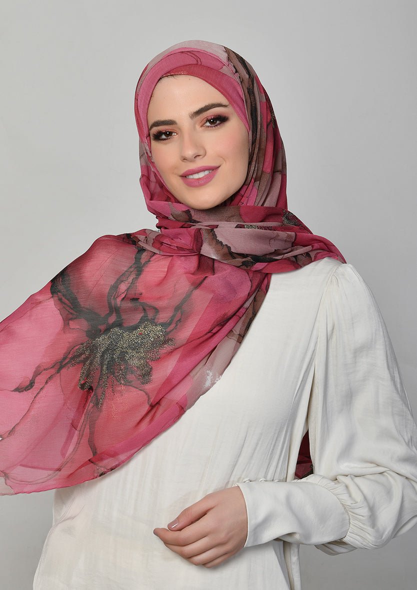 Wardah-Premium Printed Crinkled Chiffon